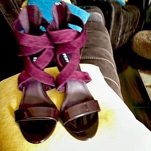 DKNY wine colored Size 8 heels